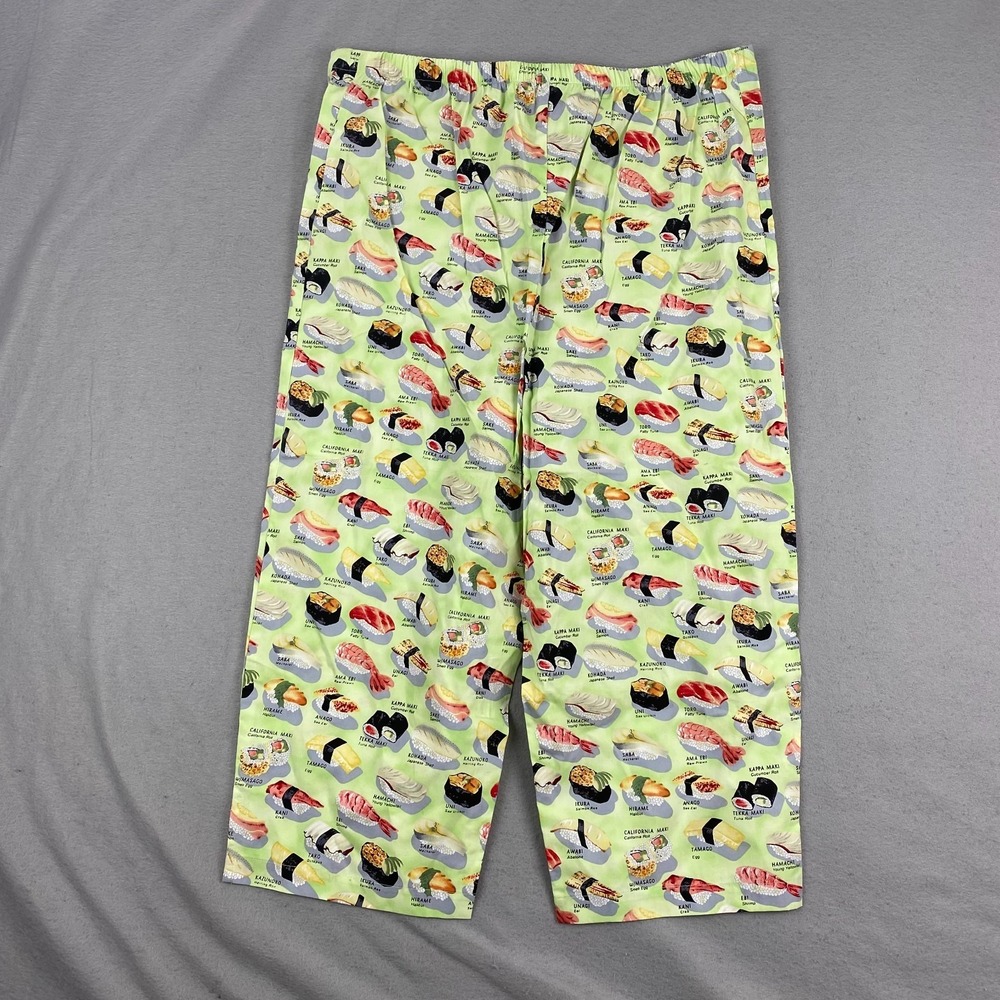 Vintage The Cats Pajamas Womens Sushi Print Pajama Set Medium NEW - Picture 15 of 16